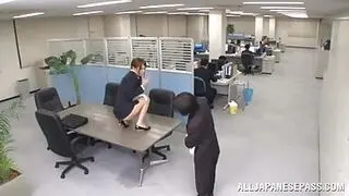 Pissing And Rubbing Cock At Work